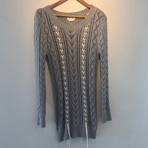 Lovers + Friends Gray Knit Mini Dress